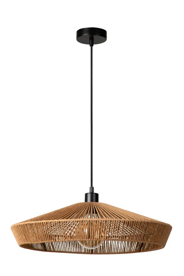 Lucide YUNKAI - Lámpara colgante - Ø 50 cm - 1xE27 - Natural - apagado